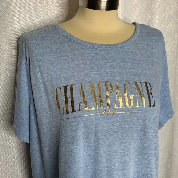 Lane Bryant graphic champagne shirt - Picture 3 of 6